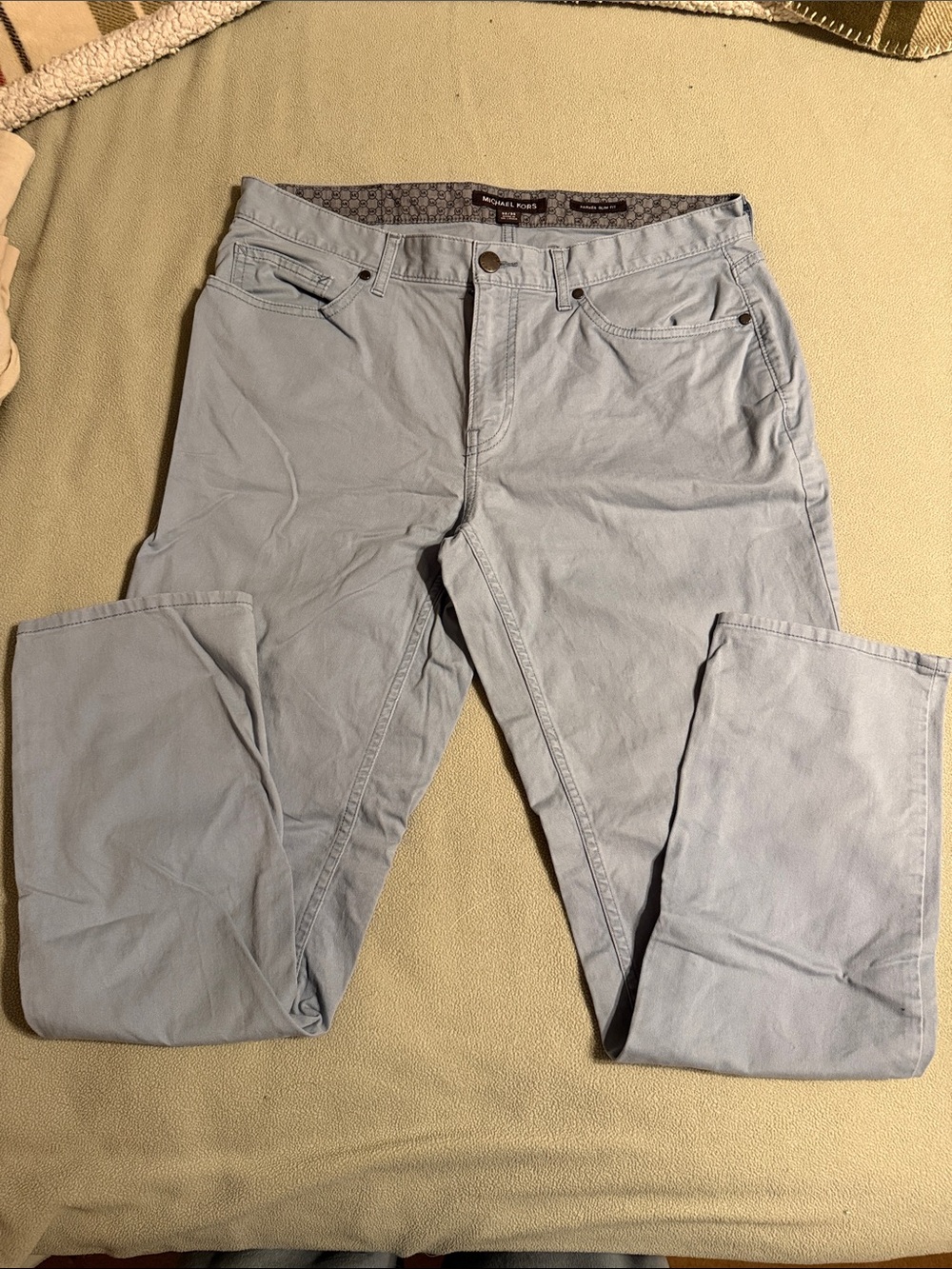 Michael Kors Light Blue Men's Cotton Chinos